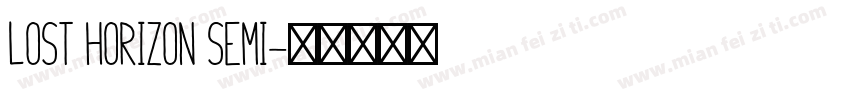 Lost Horizon Semi字体转换